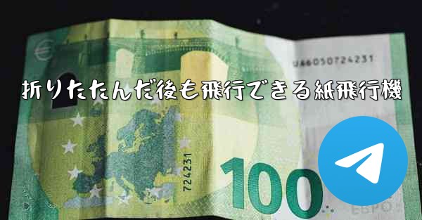 <b>折りたたんだ後も飛行できる紙飛行機</b>