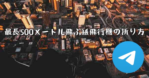 <b>最長500メートル飛ぶ紙飛行機の折り方</b>