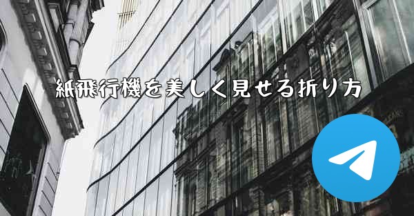 <b>紙飛行機を美しく見せる折り方</b>