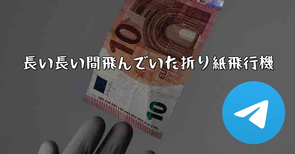 長い長い間飛んでいた折り紙飛行機
