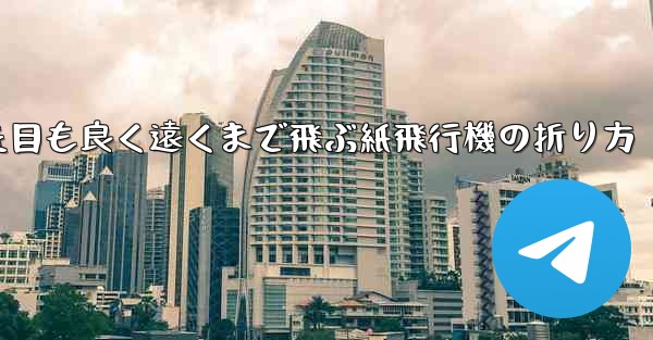 見た目も良く遠くまで飛ぶ紙飛行機の折り方