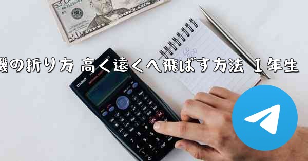 紙飛行機の折り方 高く遠くへ飛ばす方法 １年生
