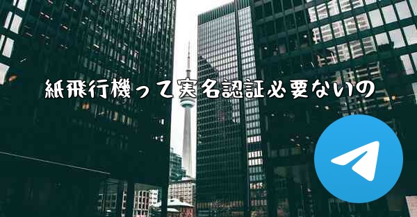 紙飛行機って実名認証必要ないの