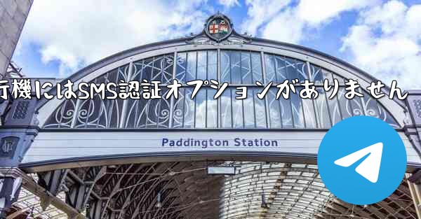 <b>紙飛行機にはSMS認証オプションがありません</b>