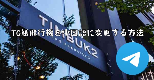 TG紙飛行機を中国語に変更する方法