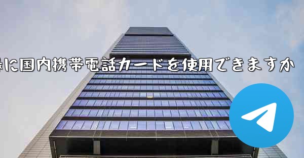 飛行機の登録に国内携帯電話カードを使用できますか