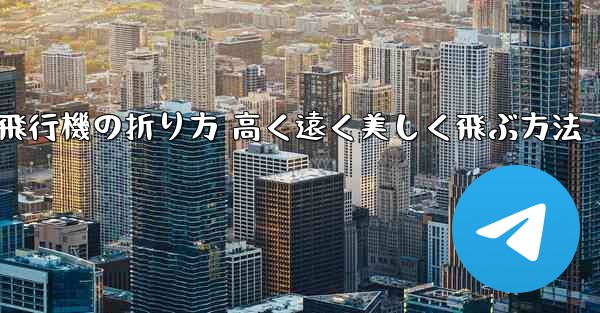 紙飛行機の折り方 高く遠く美しく飛ぶ方法