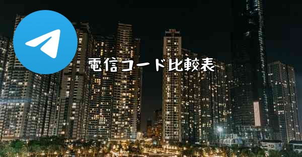 電信コード比較表
