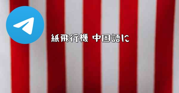 <b>紙飛行機 中国語に</b>