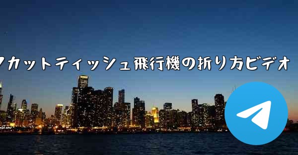 ナイフカットティッシュ飛行機の折り方ビデオ