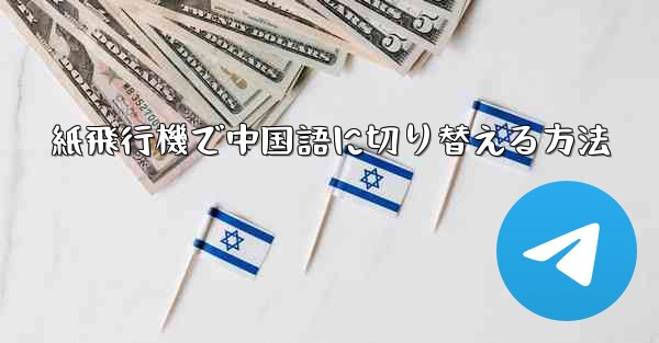 紙飛行機で中国語に切り替える方法
