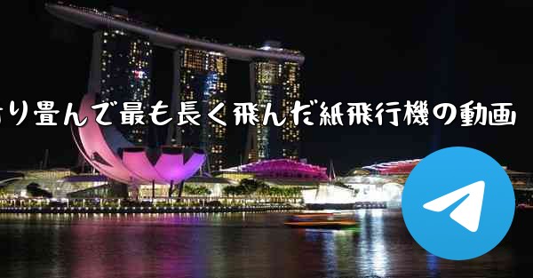 <b>折り畳んで最も長く飛んだ紙飛行機の動画</b>
