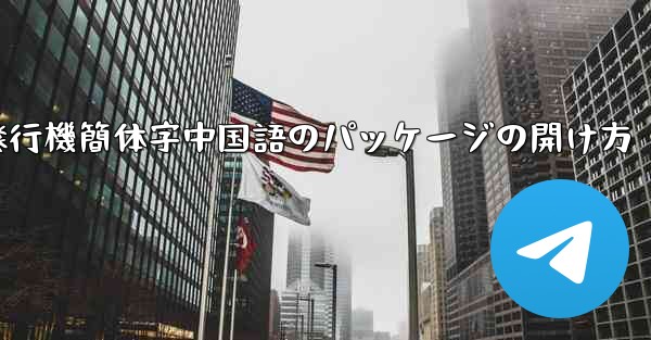 紙飛行機簡体字中国語のパッケージの開け方