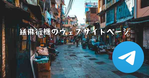 <b>紙飛行機のウェブサイトページ</b>