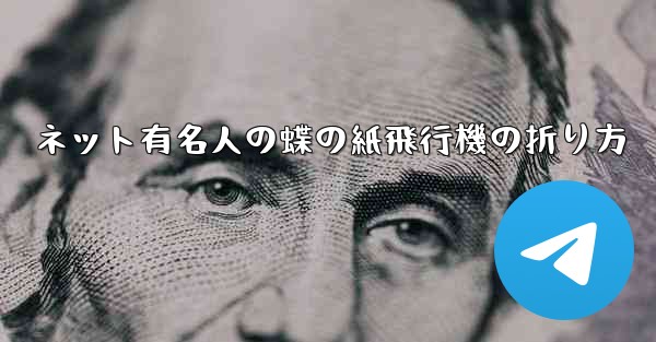 ネット有名人の蝶の紙飛行機の折り方