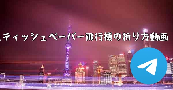 ナイフを使ったティッシュペーパー飛行機の折り方動画