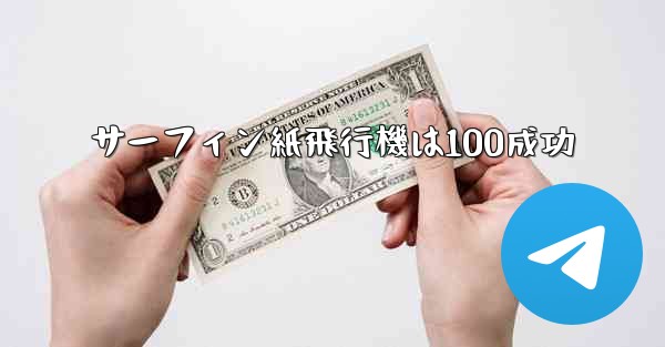 サーフィン紙飛行機は100成功