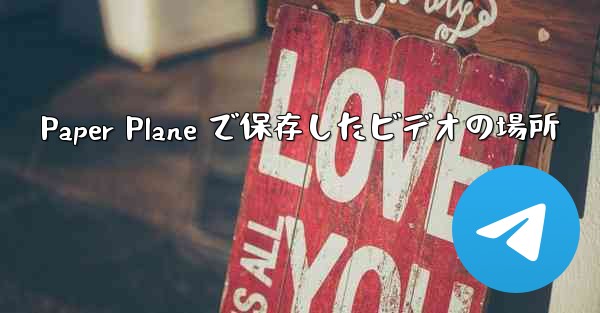 Paper Plane で保存したビデオの場所