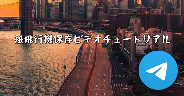 紙飛行機保存ビデオチュートリアル