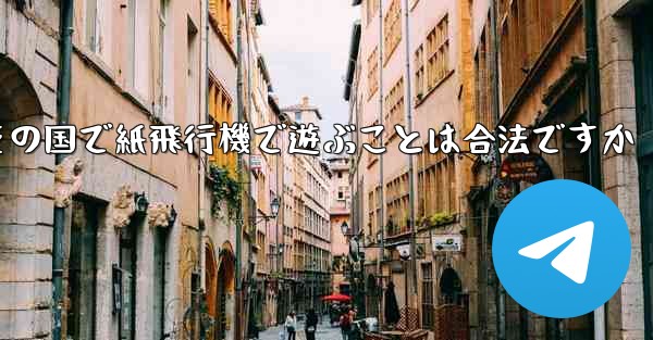 <b>その国で紙飛行機で遊ぶことは合法ですか</b>