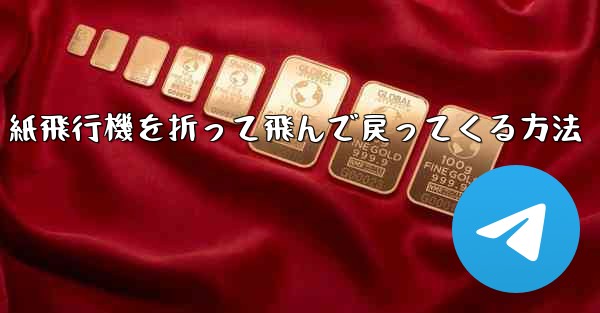 <b>紙飛行機を折って飛んで戻ってくる方法</b>