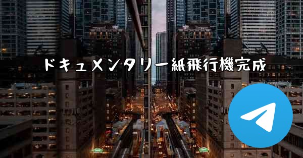 <b>ドキュメンタリー紙飛行機完成</b>