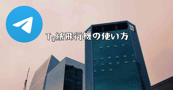 <b>Tg紙飛行機の使い方</b>