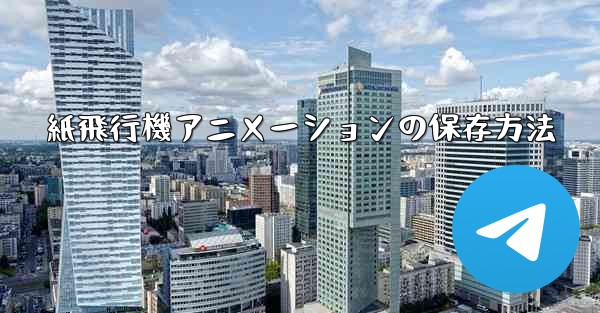 紙飛行機アニメーションの保存方法