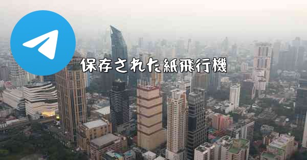 保存された紙飛行機